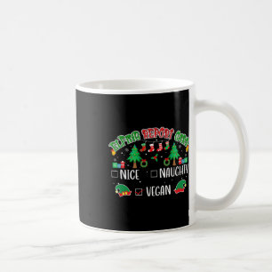 Naughty Nice Vegan Report Card passt zu Weihnachte Kaffeetasse