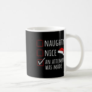 Naughty Nice Versuch wurde Weihnachtsliste Kinder Kaffeetasse