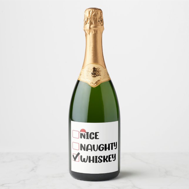 Naughty Nice Whiskey Weihnachtsliste (Vorderseite)