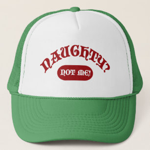 Naughty Not Me Funny Holiday Weihnachten Truckerkappe