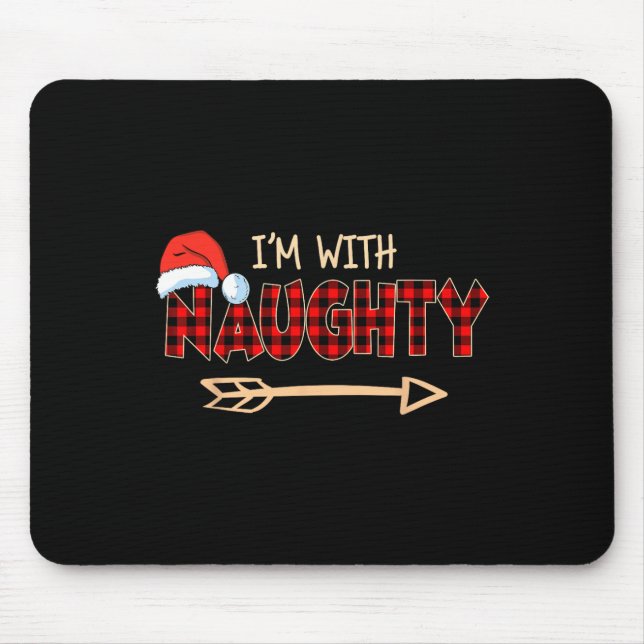 Naughty oder Nice Christmas Couple bin ich mit Nau Mousepad (Vorne)