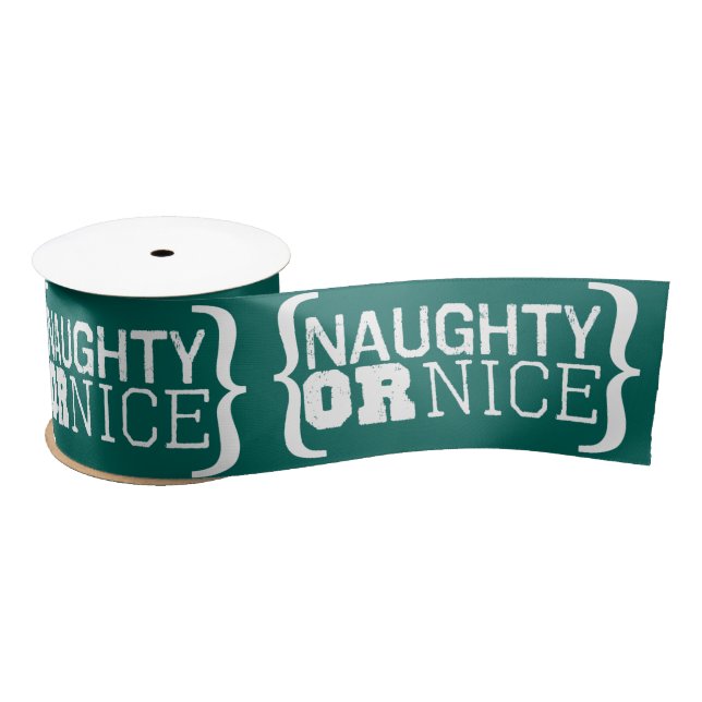 Naughty oder Nice Customizing Farben Weihnachtsban Satinband (Spule)
