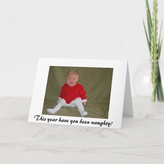 Naughty oder Nice? Feiertagskarte (Vorderseite)