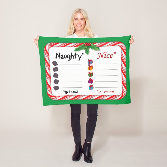 Naughty oder Nice Fleecedecke (Beispiel)