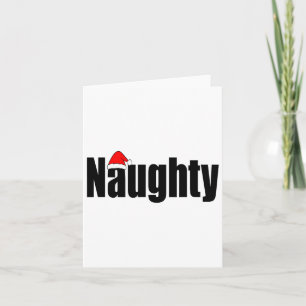 Naughty oder Nice Funny Matching Weihnachtsfamilie Karte