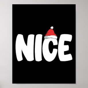 Naughty oder Nice Funny Matching Weihnachtsfamilie Poster