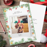 Naughty oder Nice Funny Pet Hund Custom Weihnachte Feiertagskarte<br><div class="desc">Naughty oder Nice Funny Pet Hund Custom Weihnachtskarte können Sie einfach hinzufügen,  das Foto und die benutzerdefinierte Nachricht Ihres Hauses,  indem Sie auf die "Personalize" Nachricht.</div>