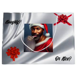Naughty oder Nice Geschenktasche Große Geschenktüte