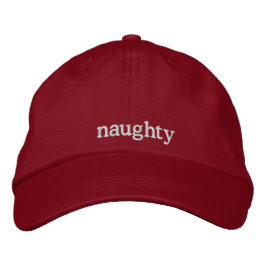 Naughty oder Nice Hat (Naughty) Bestickte Baseballkappe