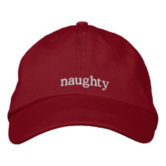 Naughty oder Nice Hat (Naughty) Bestickte Baseballkappe