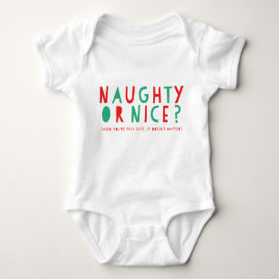Naughty oder Nice   Holiday Bodysuit Baby Strampler