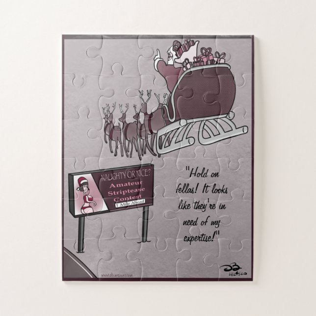 Naughty oder Nice Holiday Oversized Jigsaw Puzzle (Vertikal)
