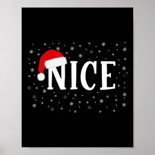 Naughty oder Nice Matching Weihnachtskostüm Poster