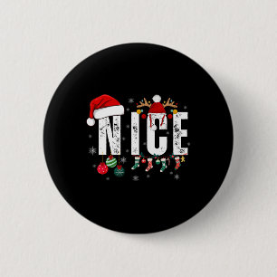 Naughty oder Nice Matching Weihnachtspaare Kostüm Button