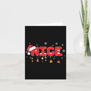 Naughty oder Nice Matching Weihnachtspaare Kostüm Karte