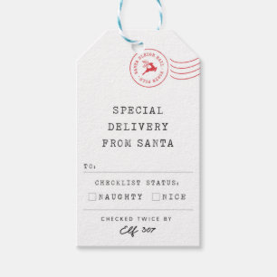 Naughty oder Nice - Offizielle Nordpol-Post - Geschenkanhänger