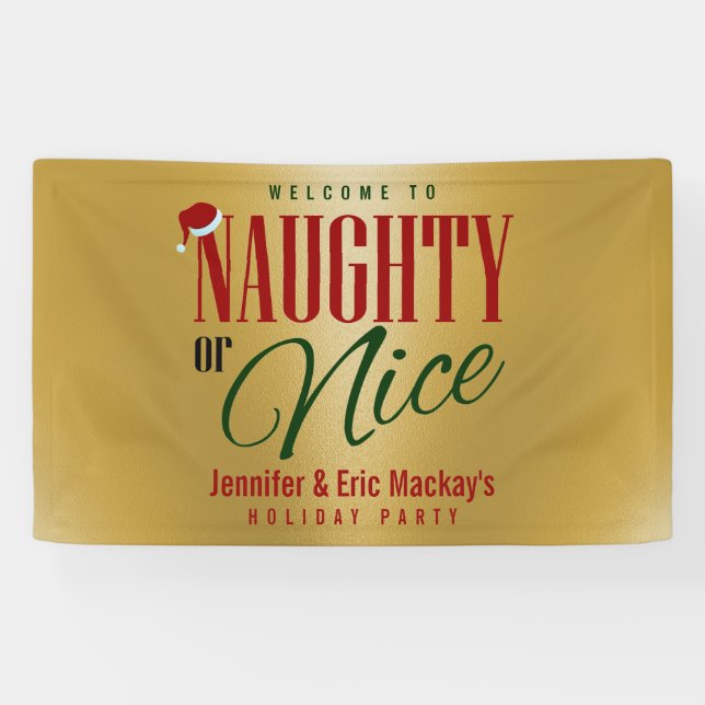 Naughty oder Nice Party Banner (Horizontal)