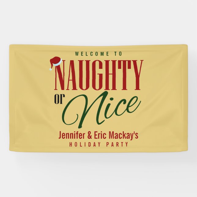 Naughty oder Nice Party Banner (Horizontal)