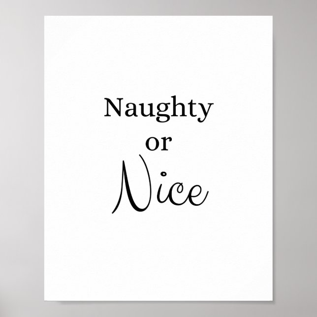 Naughty oder Nice Poster (Vorne)