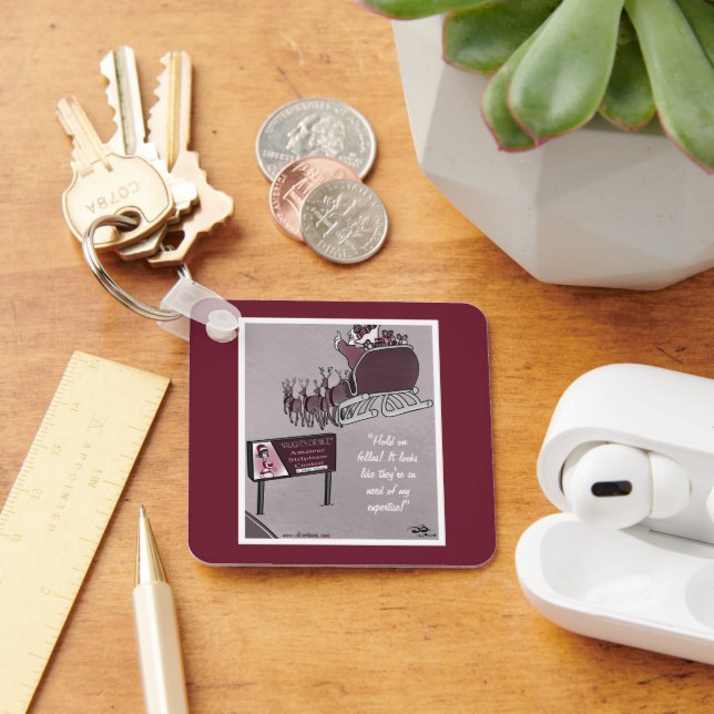 Naughty oder Nice Schlüsselanhänger (Schreibtisch)