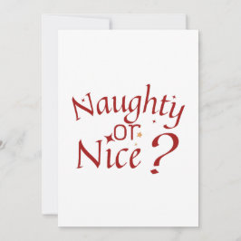 Naughty oder Nice? - Spielerische Holiday Typograf Feiertagskarte