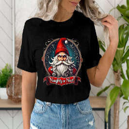 Naughty oder Nice Vintag Santa - Retro Holiday T-Shirt