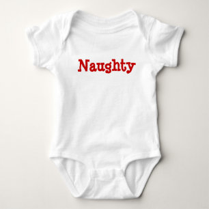 Naughty oder Nice Zitat Funny Niedlich Baby Christ Strampler