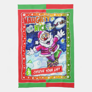 Naughty or nice, choose your list geschirrtuch