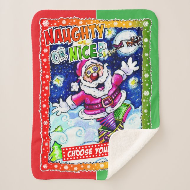 Naughty or nice, choose your list sherpadecke (Vorderseite)