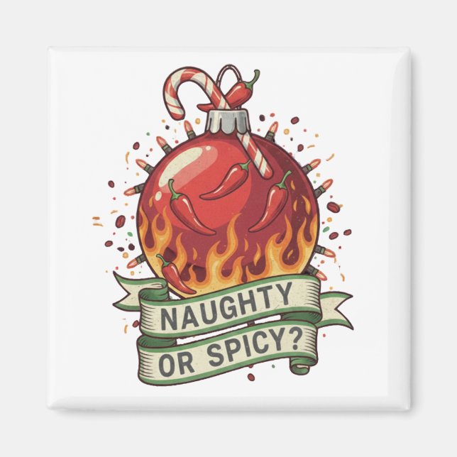 Naughty or Spicy Design Magnet (Devant)