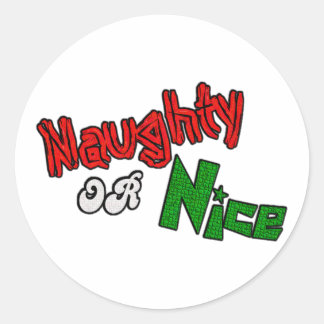 Naughty Ou Nice ? Autocollant
