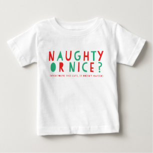 Naughty ou Nice   T-shirt pour bébé de vacances