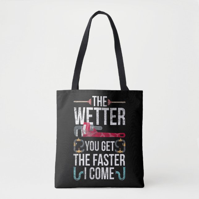 Naughty Plumber Husband und Pater Plumpe Zitat Tasche (Vorderseite)