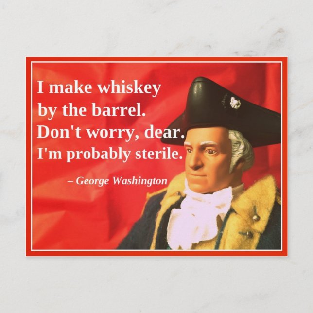 Naughty Presidential Valentine: Whisky Feiertagspostkarte (Vorderseite)
