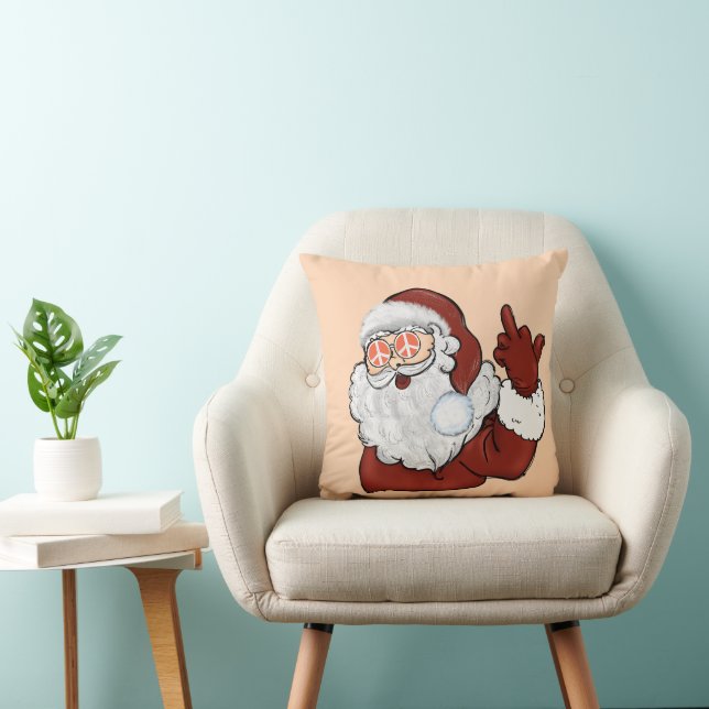 Naughty Retro Hipster Weihnachten Kissen (Stuhl )