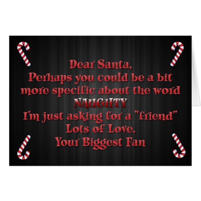 Naughty Santa Letter (Vorderseite (Horizontal))