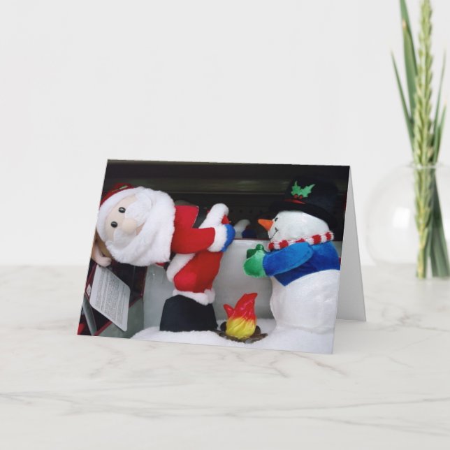 NAUGHTY SANTA WISHES FEIERTAGSKARTE (Vorderseite)