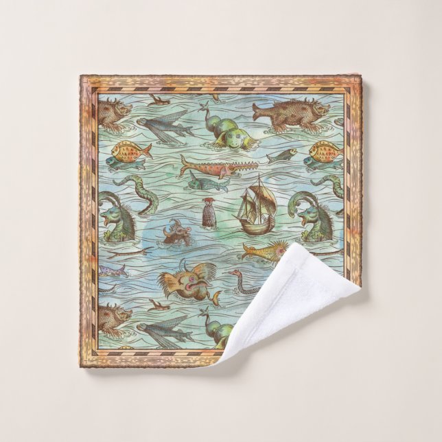 Naughty Sea Monster Waschlappen (Waschlappen)