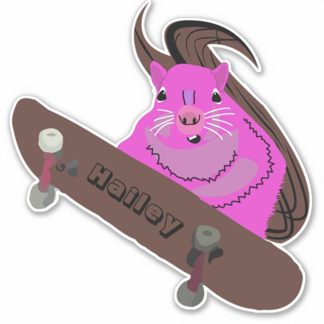 Naughty Squirrel #212 Hailey Skateboarding Aufkleber (Vorderseite)
