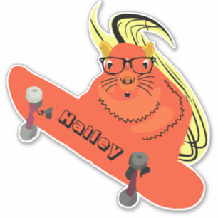 Naughty Squirrel #265 Hailey Skateboarding Aufkleber