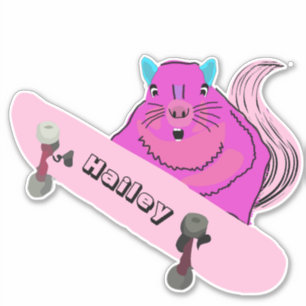 Naughty Squirrel #274 Hailey Skateboarding Aufkleber