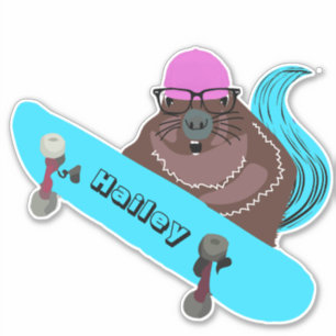 Naughty Squirrel #282 Hailey Skateboarding Aufkleber