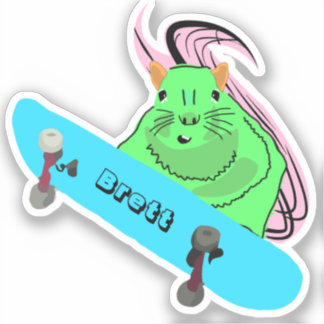 Naughty Squirrel #497 Brett Skateboarding Aufkleber