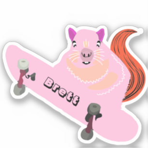 Naughty Squirrel #798 Brett Skateboarding Aufkleber