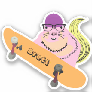 Naughty Squirrel #836 Brett Skateboarding Aufkleber