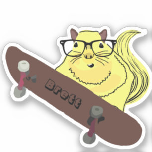 Naughty Squirrel #932 Brett Skateboarding Aufkleber