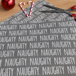 Naughty Typografy Gray Tissue Paper Seidenpapier