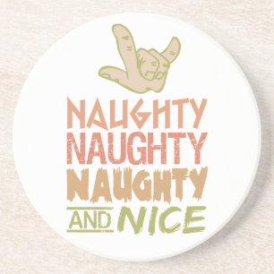Naughty und Nice Custom Untersetzer