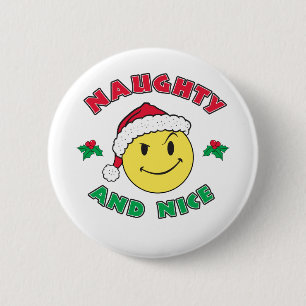 Naughty und Nice - Happy Face Button