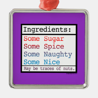 Naughty und Nice Ornament Aus Metall